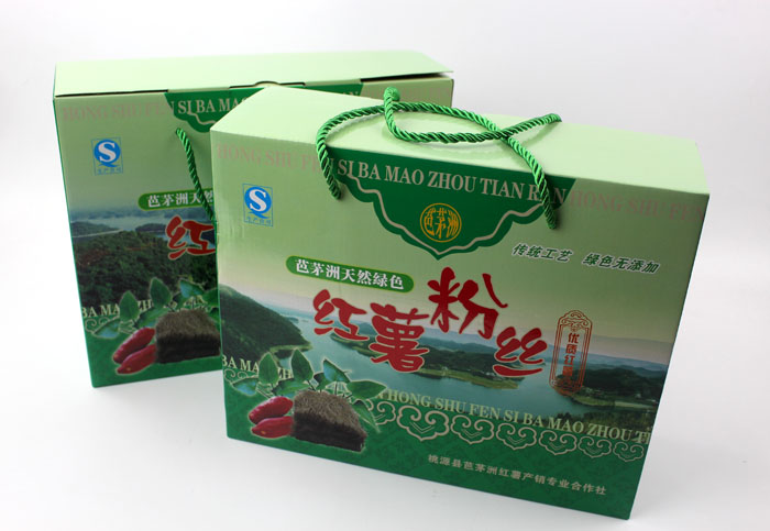 定制禮品包裝盒，長沙包裝廠力助桃源縣芭茅洲“紅薯粉絲”檔次倍增