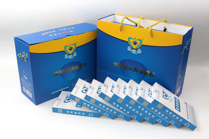 哪里可以做禮盒包裝？護眼神器亮視嘉護眼貼禮盒包裝+手提袋套裝出自長沙印刷廠
